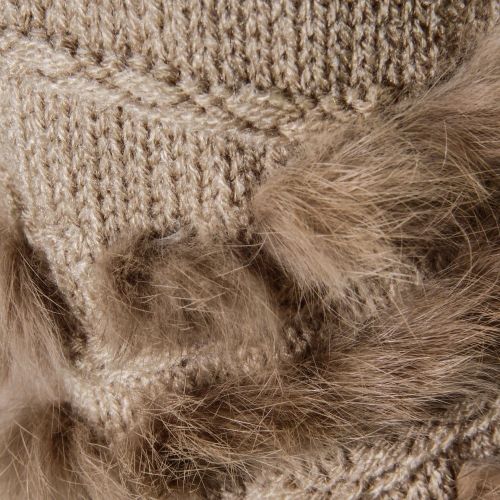 Womens Beige Fur Poncho 71010 by Armani Jeans from Hurleys