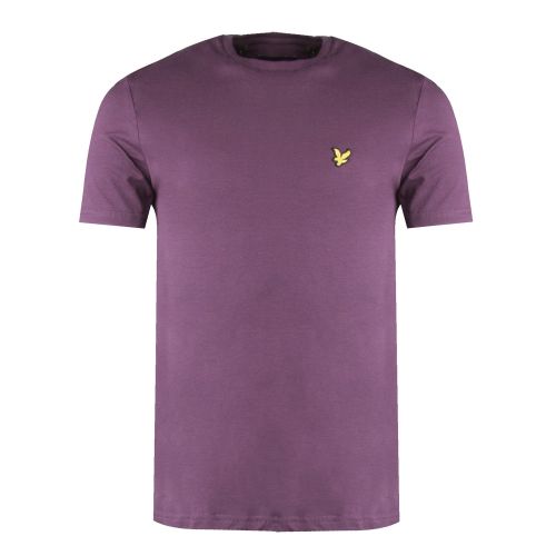 Mens Deep Plum Branded S/s T Shirt 33318 by Lyle & Scott from Hurleys