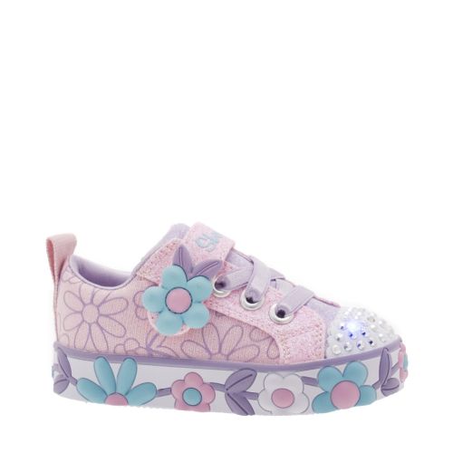 Baby Pink Daisy Lites (21- 28) 31783 by Skechers from Hurleys