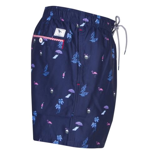 Mens Navy Gusty Printed Swim Shorts 23768 by Ted Baker from Hurleys