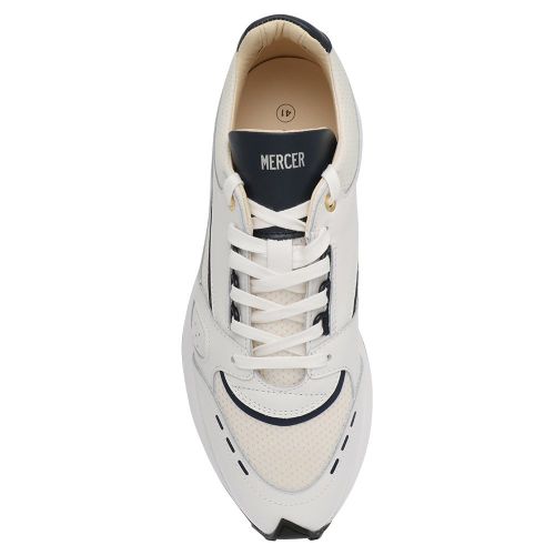 Mens White The Racer Leather Trainers 108627 by Mercer from Hurleys