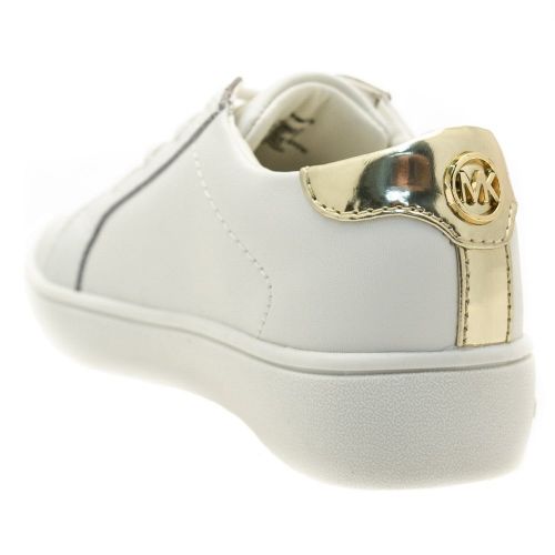 Girls White Zia Ivy Irving-T Trainers (23-30) 68778 by Michael Kors from Hurleys