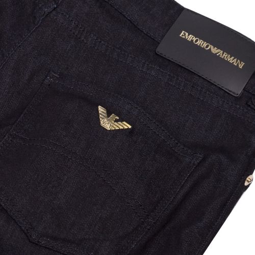Womens Dark Blue J18 High Rise Slim Fit Jeans 37157 by Emporio Armani from Hurleys