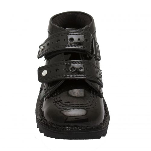 Kickers School Shoes Infant Black Patent Kick Hi Heart Shoes (5-12)