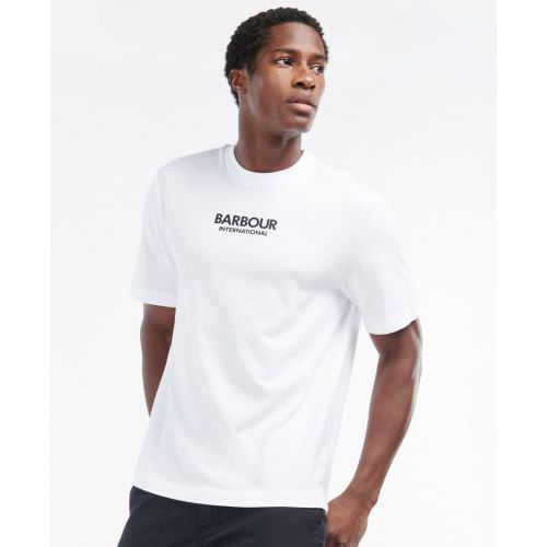 Mens White Formula S/s T Shirt 107358 by Barbour International from Hurleys