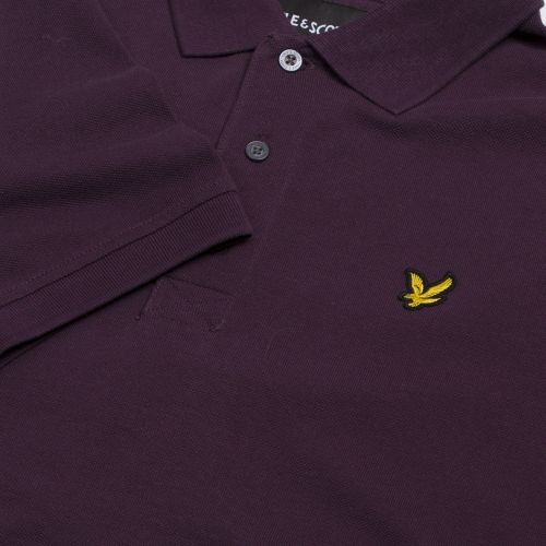 Mens Deep Plum Branded S/s Polo Shirt 33280 by Lyle & Scott from Hurleys