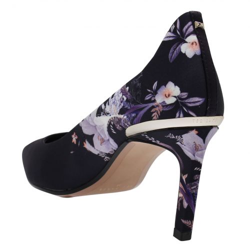 Womens Navy Eriino Print Mid Heel Courts 85510 by Ted Baker from Hurleys