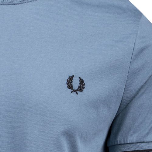 Mens Ash Blue Twin Tipped S/s T Shirt 99052 by Fred Perry from Hurleys
