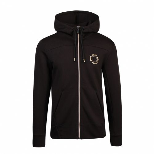 Athleisure Mens Charcoal Saggy Circle Hooded Zip Through Sweat Top 57069 by BOSS from Hurleys