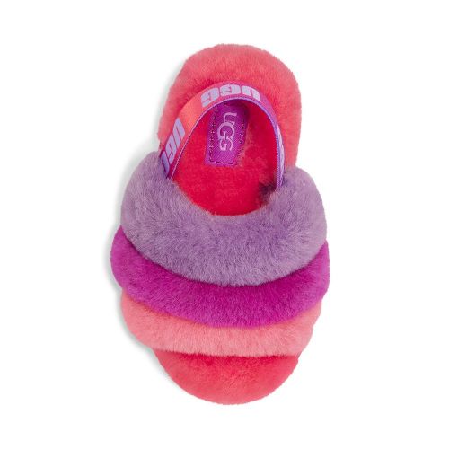 Toddler Pink/Purple Rainbow Fluff Yeah Slippers (5-11) 87444 by UGG from Hurleys