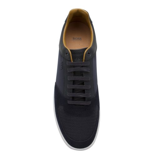 Mens Dark Blue Cosmo_Tenn Trainers 42733 by BOSS from Hurleys