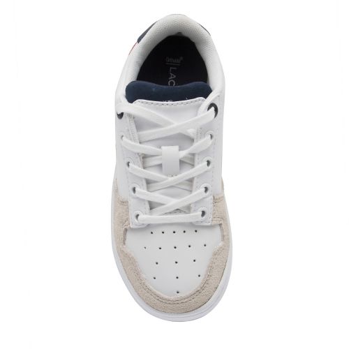 Child White/Red Masters Cup Trainers (10-1) 55694 by Lacoste from Hurleys