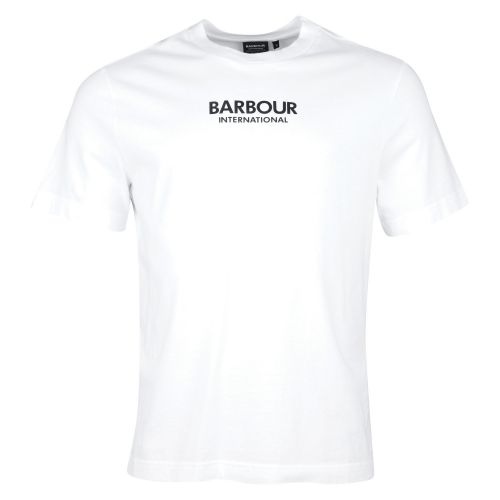 Mens White Formula S/s T Shirt 107353 by Barbour International from Hurleys