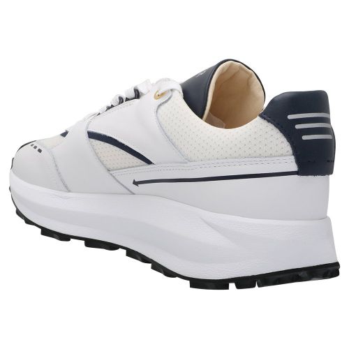 Mens White The Racer Leather Trainers 108629 by Mercer from Hurleys