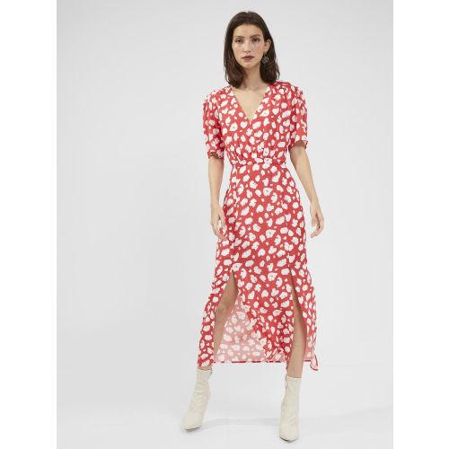 Womens Hibiscus/White Aimee Verona Drape Midi Dress 106367 by French Connection from Hurleys