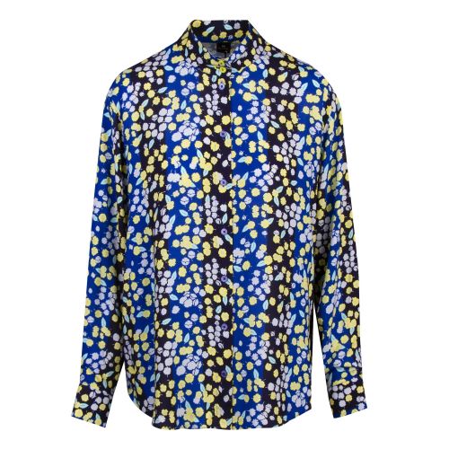 Womens Cobalt Blue Floral L/s Blouse 56475 by PS Paul Smith from Hurleys