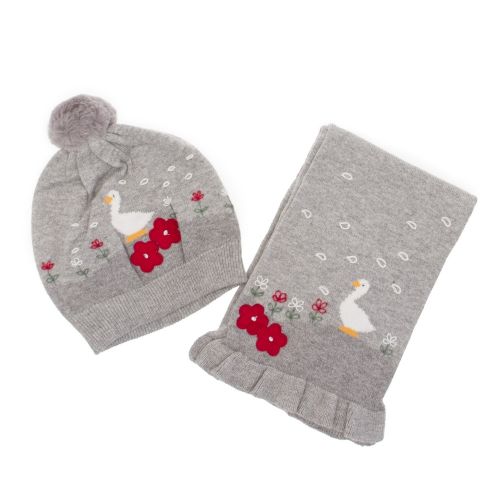 Infant Silver Duck Hat & Scarf Set 29833 by Mayoral from Hurleys