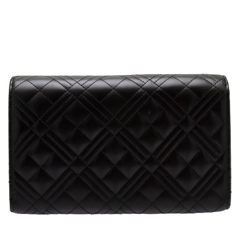 Womens Black Diamond Quilted Crossbody Bag 75546 by Love Moschino from Hurleys