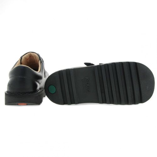 Junior Black Kick Lo Twin Strap Velcro Shoes (12.5-2.5) 66290 by Kickers from Hurleys