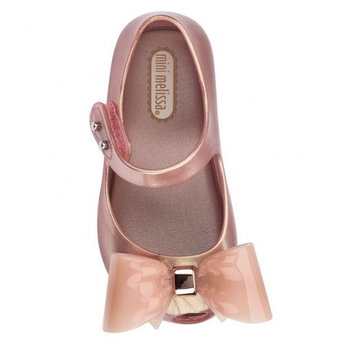 Girls Blush Pearlized Ultragirl Bow 19 Shoes (4-9) 21521 by Mini Melissa from Hurleys