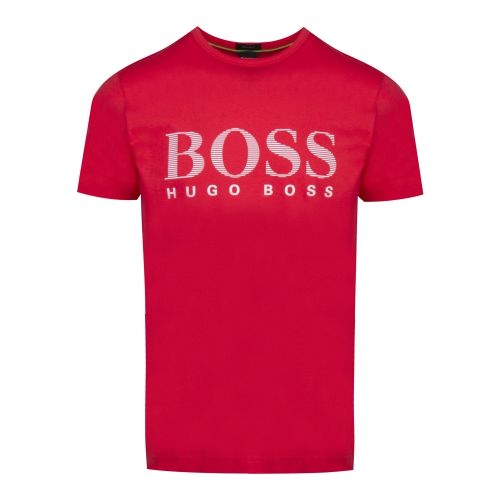Athleisure Mens Red Teeos Stripe Logo S/s T Shirt 44779 by BOSS from Hurleys