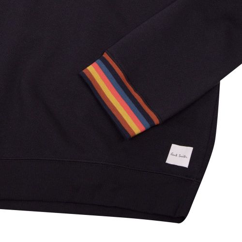 Mens Black Lounge Artist Stripe L/s T Shirt 96089 by PS Paul Smith from Hurleys