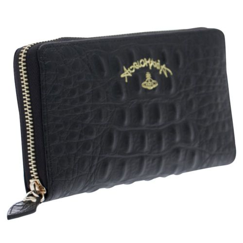 Anglomania Womens Black Kelly Zip Around Purse 20807 by Vivienne Westwood from Hurleys
