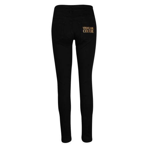 Womens Black Embroidered Logo Skinny Fit Jeans 51228 by Versace Jeans Couture from Hurleys