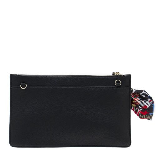 Womens Black Tumbled Leather Clutch Bag 26972 by Love Moschino from Hurleys