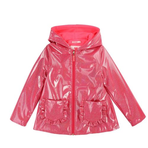 Girls Cranberry Glitter Hooded Raincoat 45446 by Billieblush from Hurleys