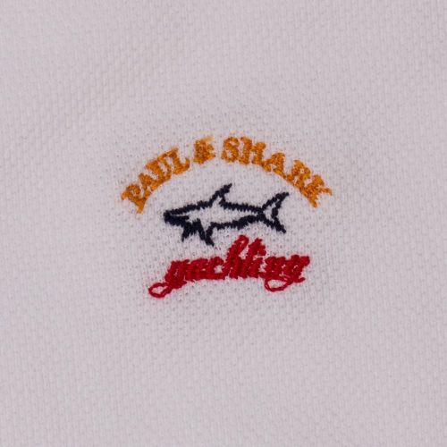 Paul & Shark Boys White Branded S/s Polo 72387 by Paul & Shark Cadets from Hurleys
