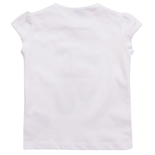 Girls White Flowers & Scooter S/s T Shirt 22609 by Mayoral from Hurleys