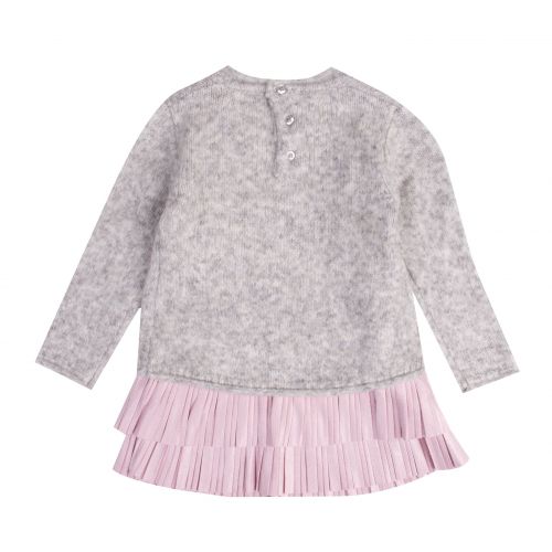 Infant Grey/Pink Tricot Bear Dress 74914 by Mayoral from Hurleys