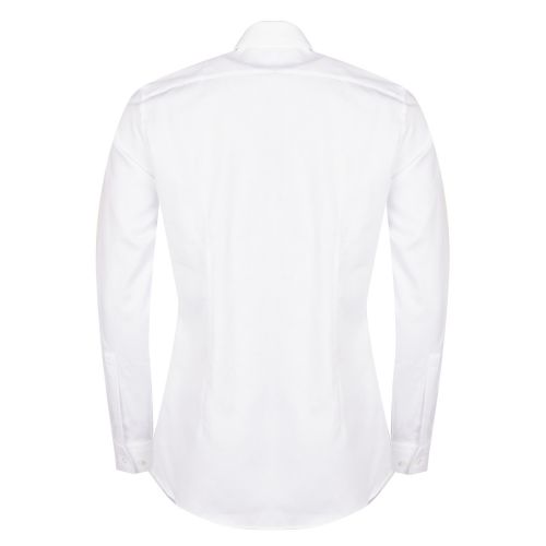 Mens White Kason Textured Slim Fit L/s Shirt 34219 by HUGO from Hurleys
