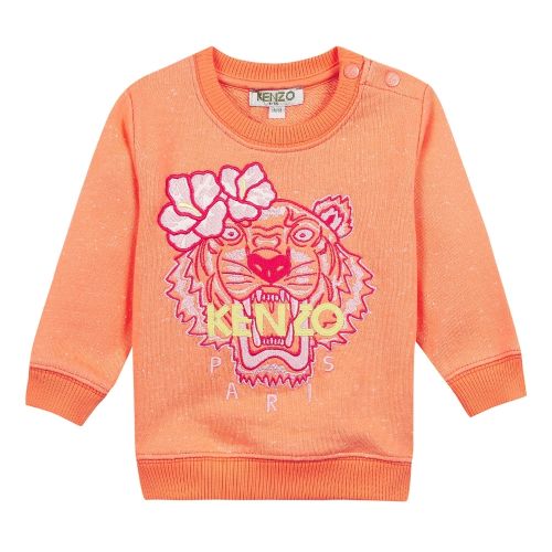 Girls Apricot Flower Tiger Sweat Top 36445 by Kenzo from Hurleys
