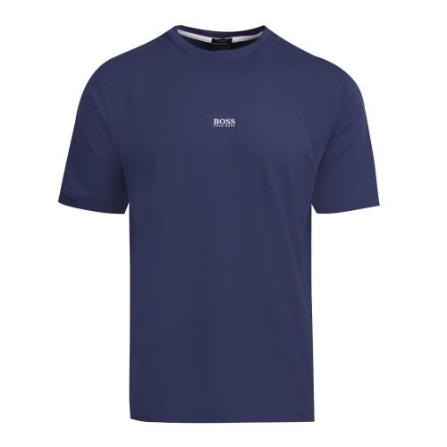 Casual Mens Mid Blue Tchup Centre Logo S/s T Shirt 74345 by BOSS from Hurleys