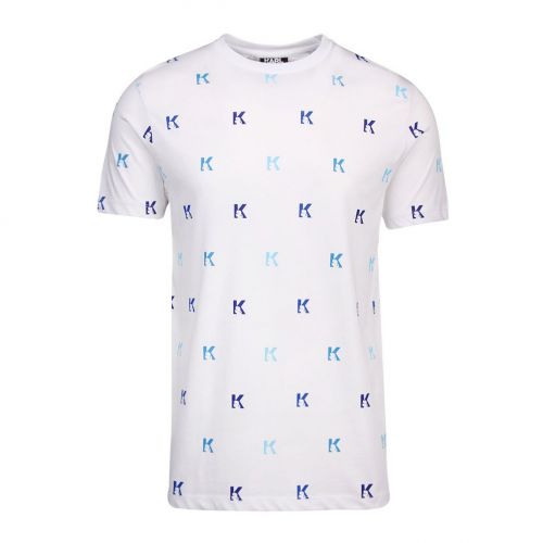 Mens White All Over Logo S/s T Shirt 93396 by Karl Lagerfeld from Hurleys