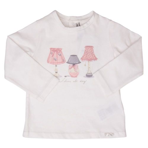 Baby Natural & Pink Lights L/s T Shirt 12717 by Mayoral from Hurleys