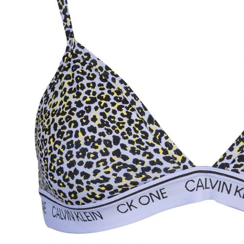 Womens River Cheetah Unlined Triangle Bralette 102797 by Calvin Klein from Hurleys