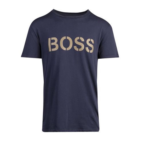 Mens Dark Blue/Gold Special Metallic S/s T Shirt 98320 by BOSS from Hurleys