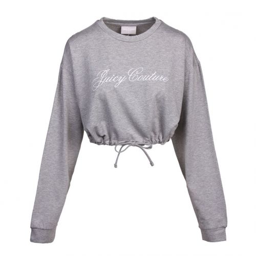 Womens Silver Marl Ava Fleece Sweat Top 95930 by Juicy Couture from Hurleys