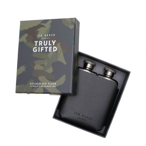 Mens Black Flen Double Hip Flask 96980 by Ted Baker from Hurleys