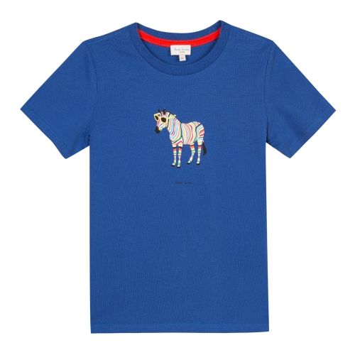 Boys Blue Tybalt Zebra S/s T Shirt 36622 by Paul Smith Junior from Hurleys