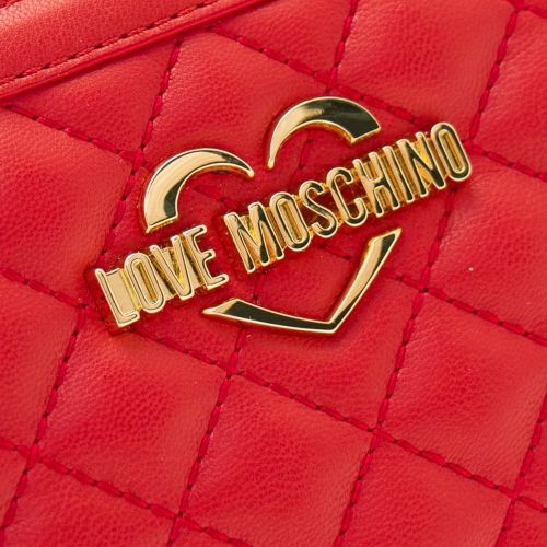 Womens Red Quilted Zip Purse 10457 by Love Moschino from Hurleys