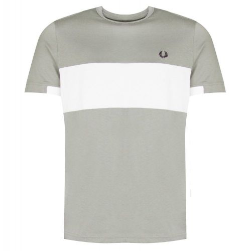 Mens Khaki Chest Panel S/s T Shirt 27604 by Fred Perry from Hurleys