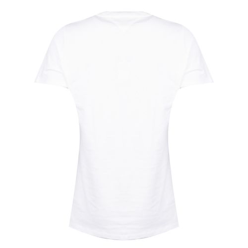 Womens White Metallic Logo S/s T Shirt 34720 by Tommy Jeans from Hurleys