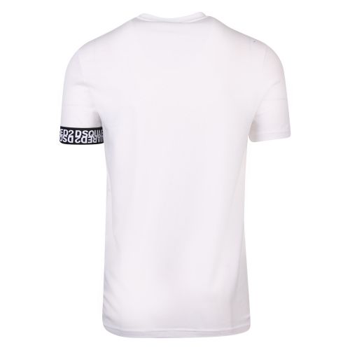 Mens White Logo Band Arm S/s T Shirt 59231 by Dsquared2 from Hurleys