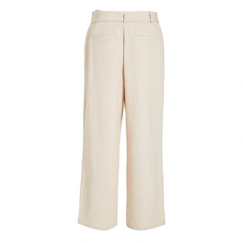 Womens Natural Melange Vimio High Waisted 7/8 Pants 103579 by Vila from Hurleys