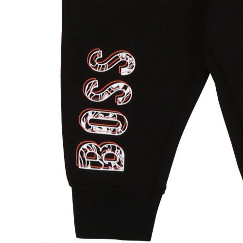 Toddler Black Graphic Logo Sweat Pants 78392 by BOSS from Hurleys