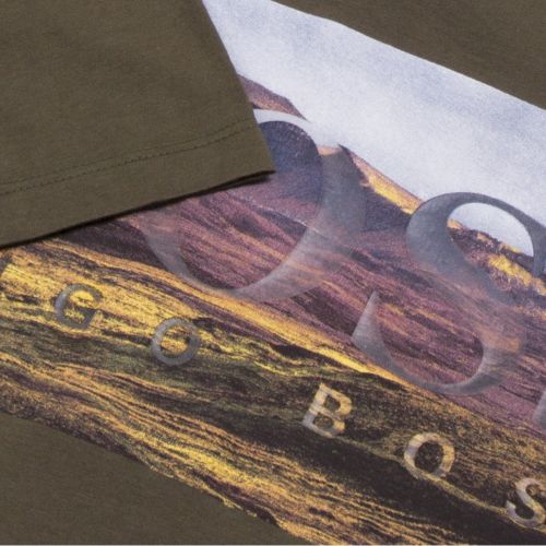 Casual Mens Dark Green Teedog S/s T Shirt 28599 by BOSS from Hurleys